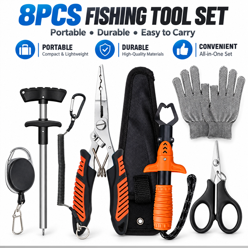 Fishing Line Cutter - Ensemble de pinces de pêche multifonctionnelles
